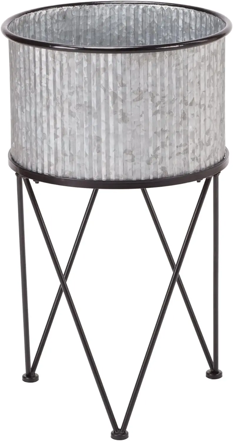 

Metal Column Planter with Stand, 15.7 in Dia. x 28 in H