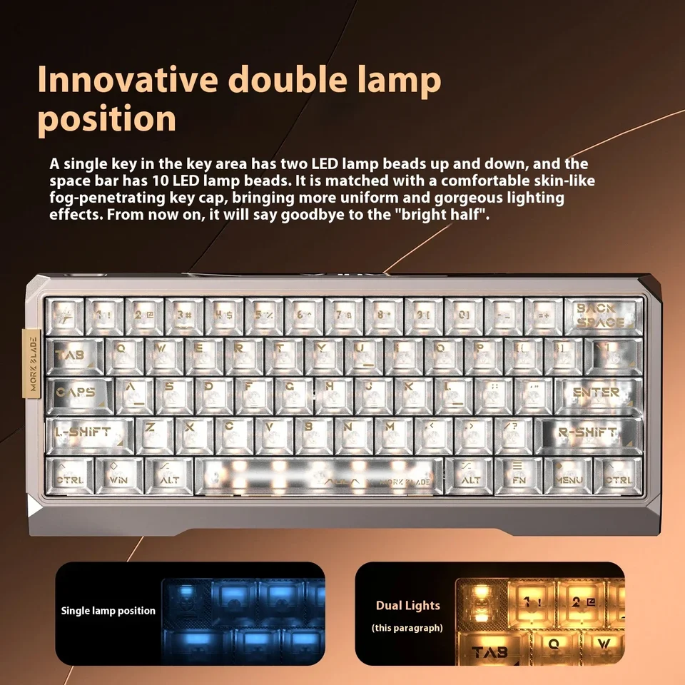 AULA MK60 磁気スイッチキーボード有線ホットスワップ RGB メカニカル