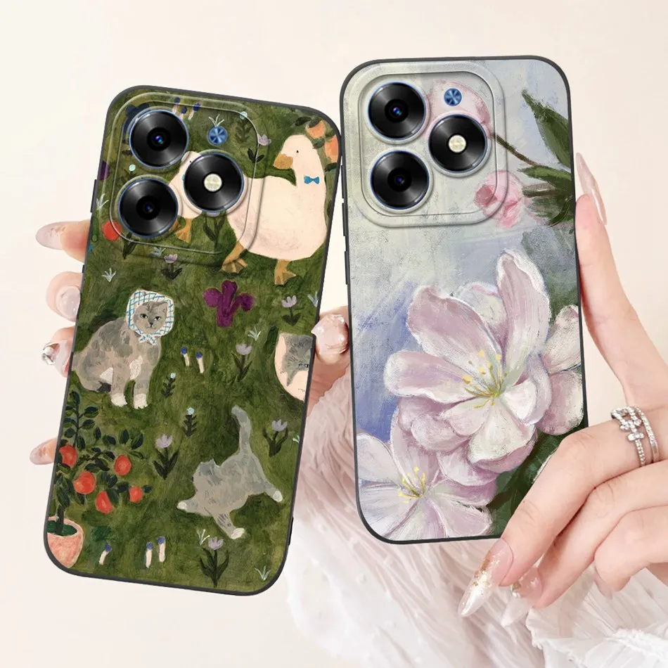 Elegant Printing Soft Silicone Lens Protective Cover Phone Case