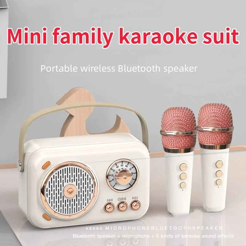 

Bluetooth-колонка с беспроводным микрофоном, поддержкой караоке, TF, FM-радио