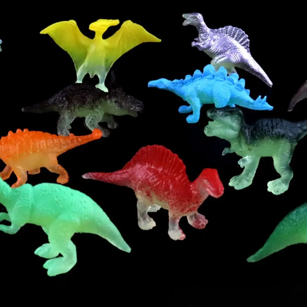 Dinosaur Glow in The Dark Dinosaur Toys Action Figure Ornament Noctilucent Luminous Mini