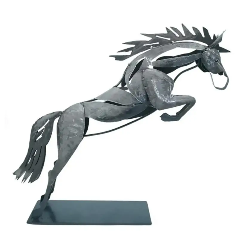 

Horse Metal Sculpture Decor Unique Hand Painted Metal Horse Sculpture Modern Horse Sculpture Handicraft Creative Decorations For