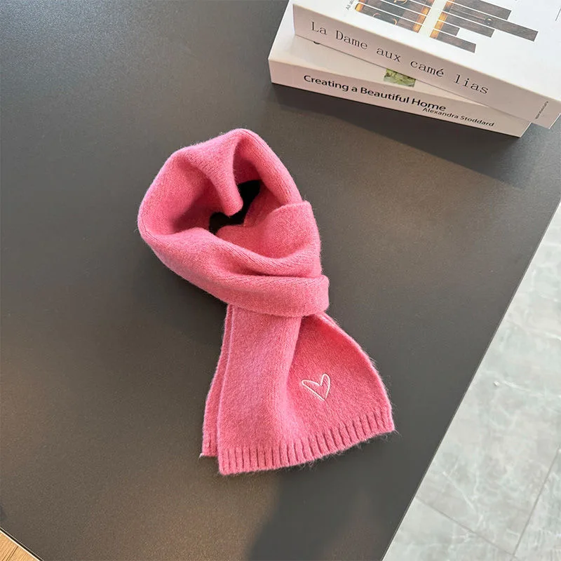 Korean version children's scarf autumn and winter boys and girls warm love foreign style versatile baby bib trend children scarf