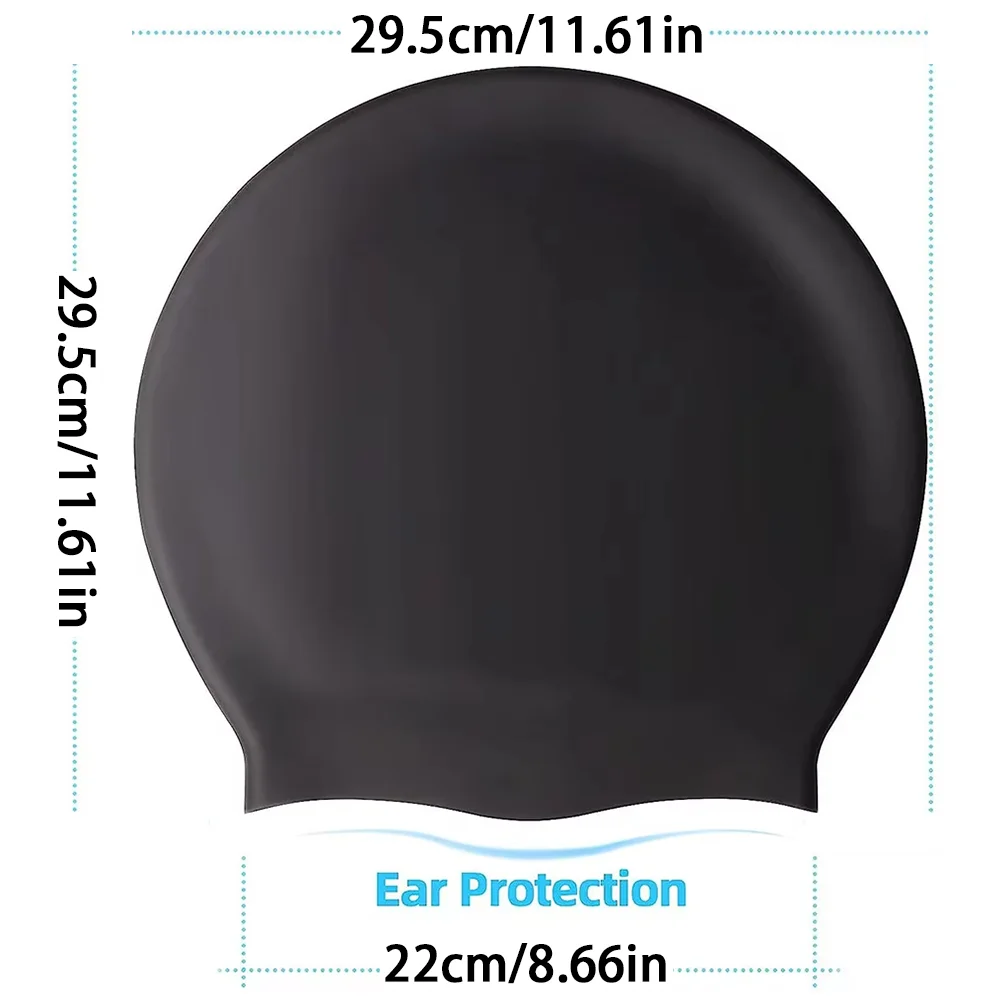 Swimming Cap Adult Extra Large Silicone for All Genders with Long Hair And Dirty Braids Inclusive Soft Comfortable