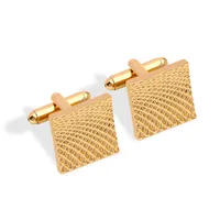 2pc/set Square Men's Cufflinks Simple Geometric Stripes Metal Cufflinks Men's shirt Tie Clip Cufflinks Party Jewelry Set Gifts 5