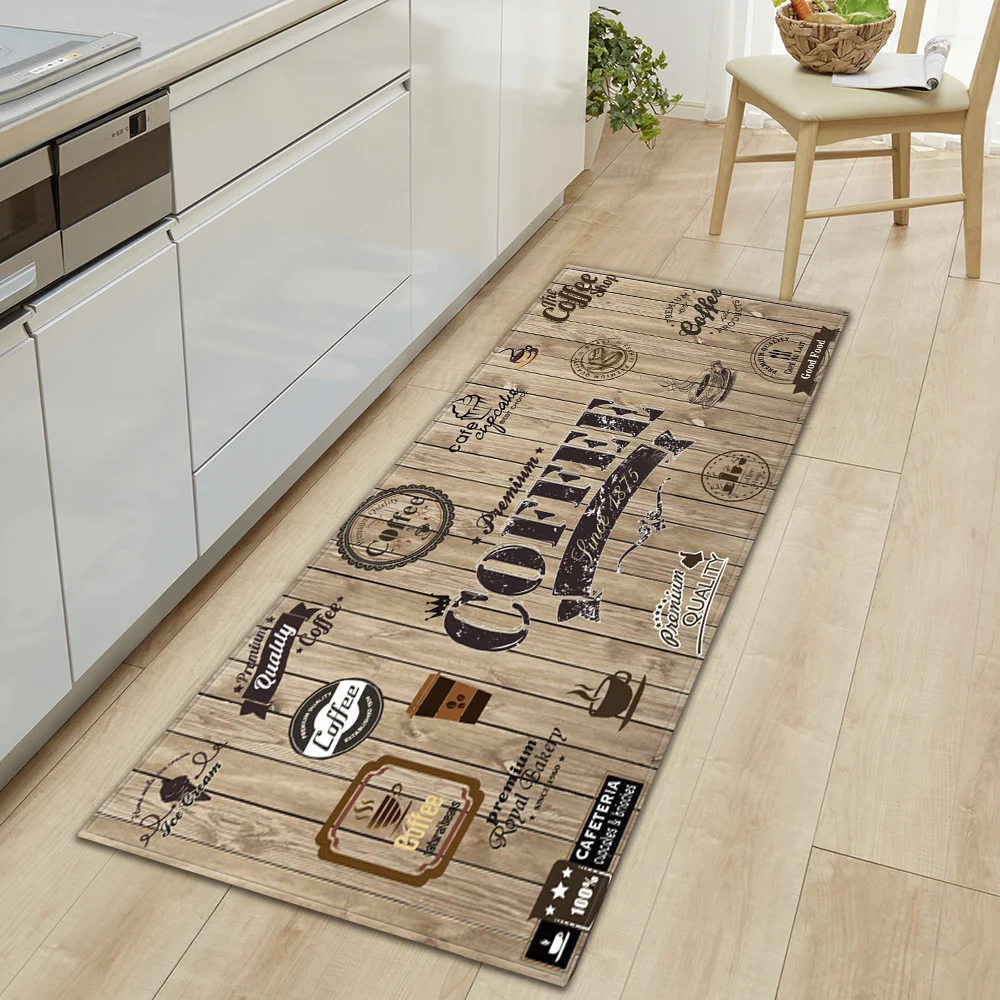 Floor Mat Coffee Kitchen Floor Mat Home Hallway Doormat Living Room Bedroom Balcony Decoration Carpet Bath Entrance Door Non Slip Foot Rug