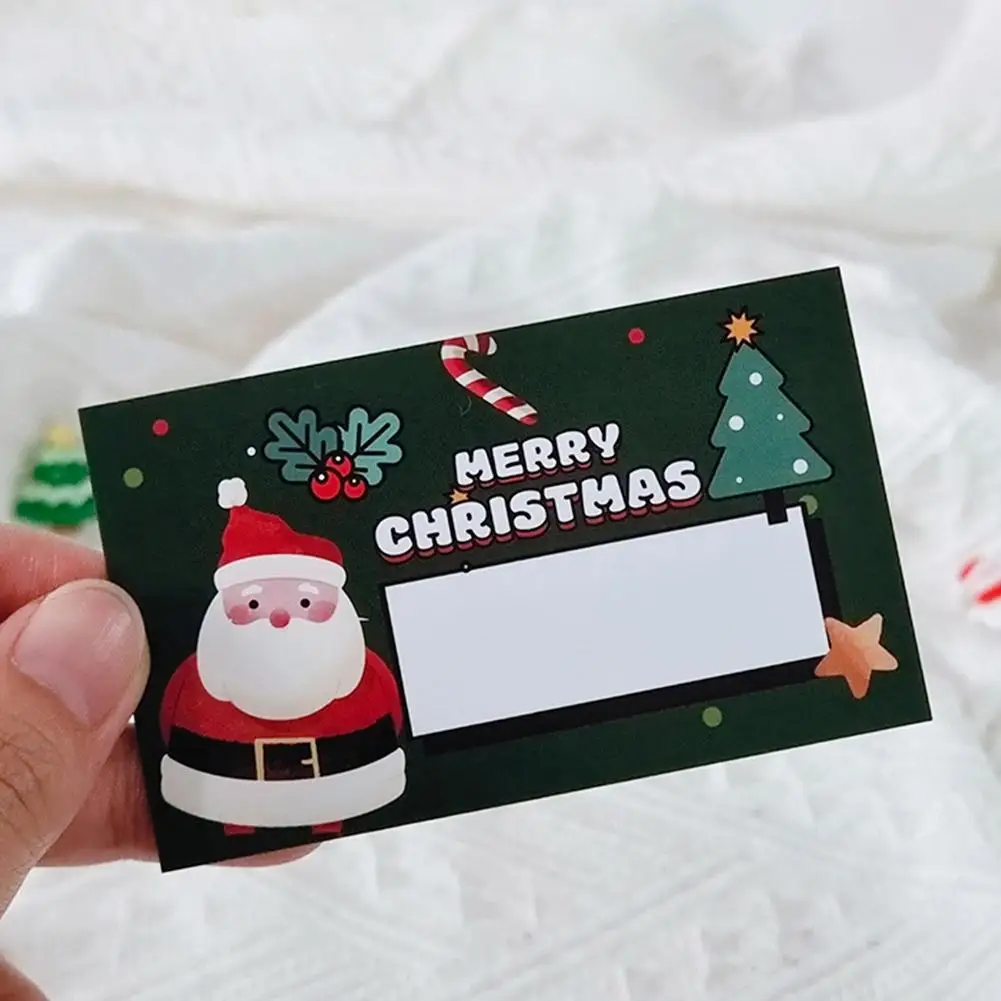 Description Picture 6 of item30/10pcs Christmas Scratch Cards Fun Creative DIY Holiday Christmas Gift Party Activities Happy New Year 2025