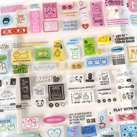 Cute Cartoon PET Label Die Cut Tape Student Handbook Scrapbook Planner Decorative Tape Phone Case DIY Material Sticker 1