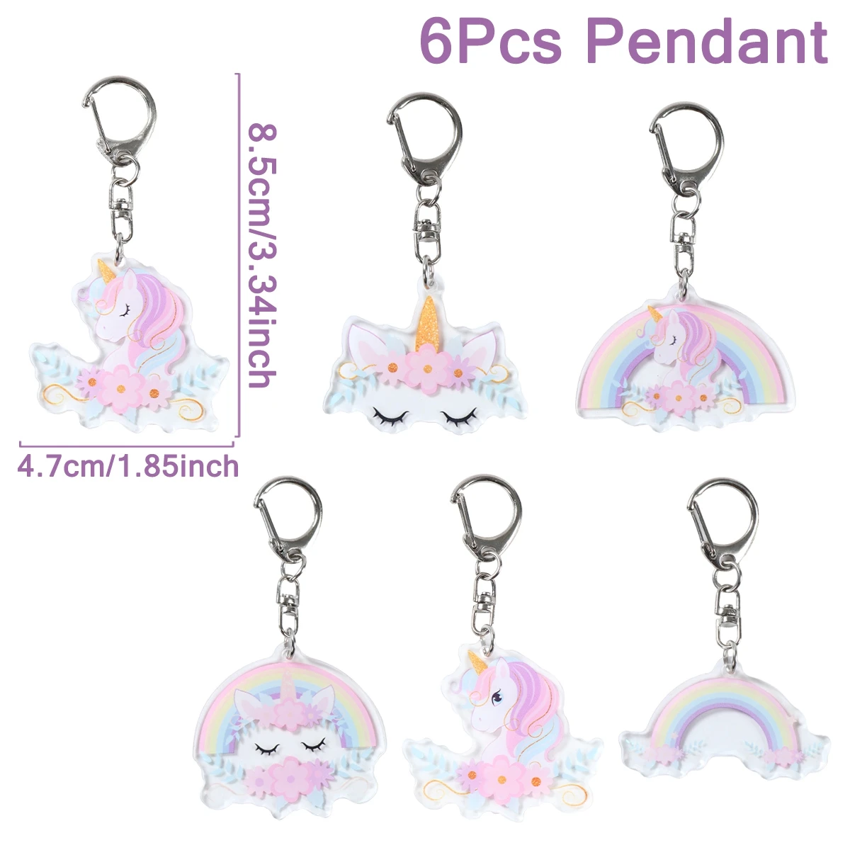Rainbow Unicorn Birthday Party Supplies - Disposable Tableware and Decorations