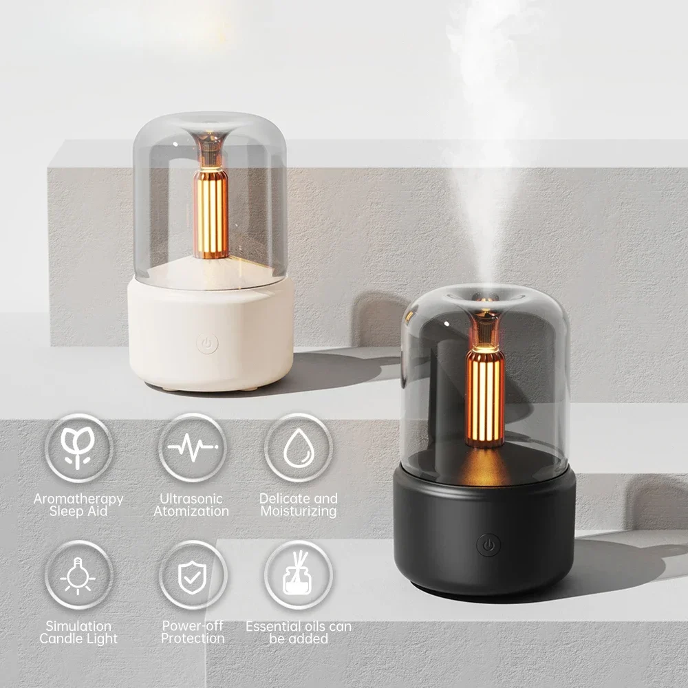 Vissko Portable Mini Aroma Diffuser USB Air Humidifier Essential Oil Night Light Cold Mist Maker Sprayer For Home Gift