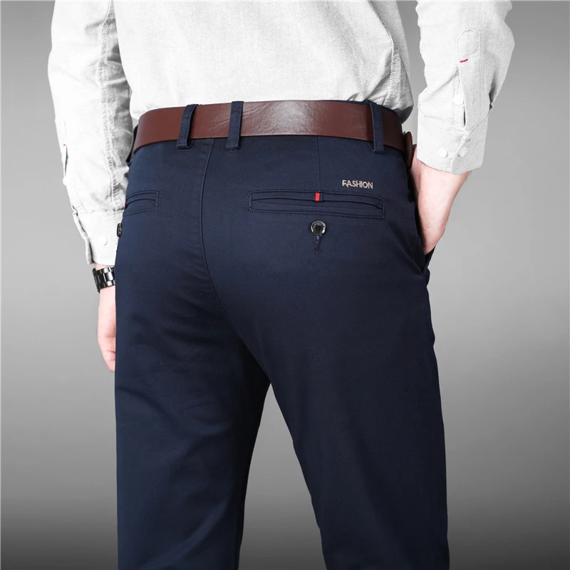 

2023 Luxury Straight Business Casual Men Pants High Quality Designer Spring Autumn Elegant Male Leisure Long Formal Trousers