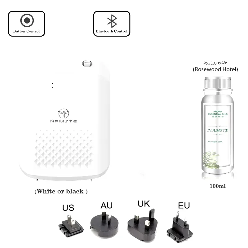 thumbnail image 1 of Difusor de aroma eléctrico Namste Perfume Oasis con aceites esenciales, aromatizante de aire, dispositivo de fragancia para el hogar con Bluetooth de 400 ml, 1 of 5