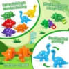 Matching Letters，13PCS Double-Sided Dinosaur Alphabet Match Game Preschool Educational Montessori Learning Toys for Toddlers 5
