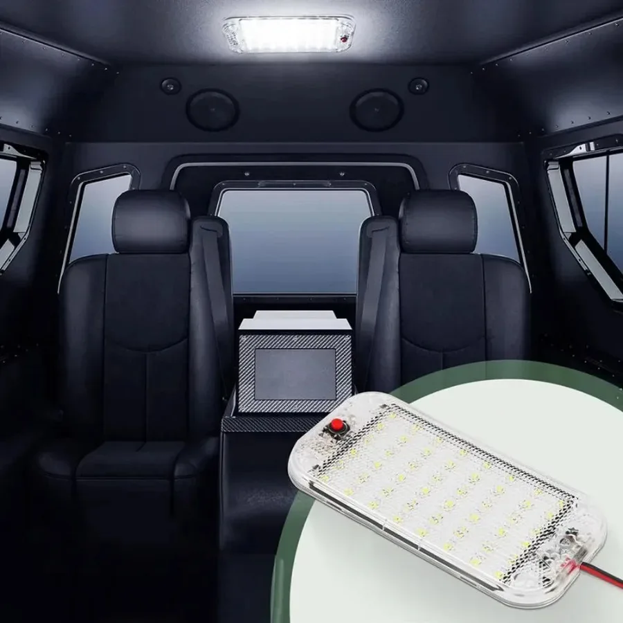 

1x Car Interior LED 12V-24V Light Panel Lamp Reading Lamp High Brightness Cabin Bulb for Van Truck Camper Bulb Accessories
