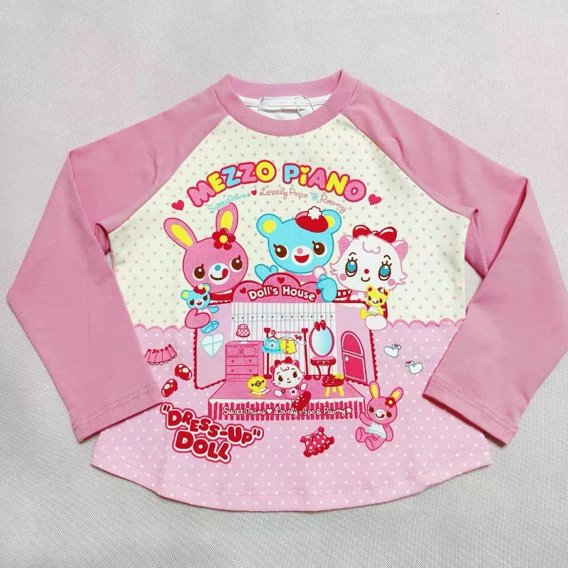 Japanese Kawaii Cartoon Print Y2k Tshirts Harajuku Contrast Patchwork Fairy T-shirt Top Women Aesthetic Slim Fit Casual Tees 3