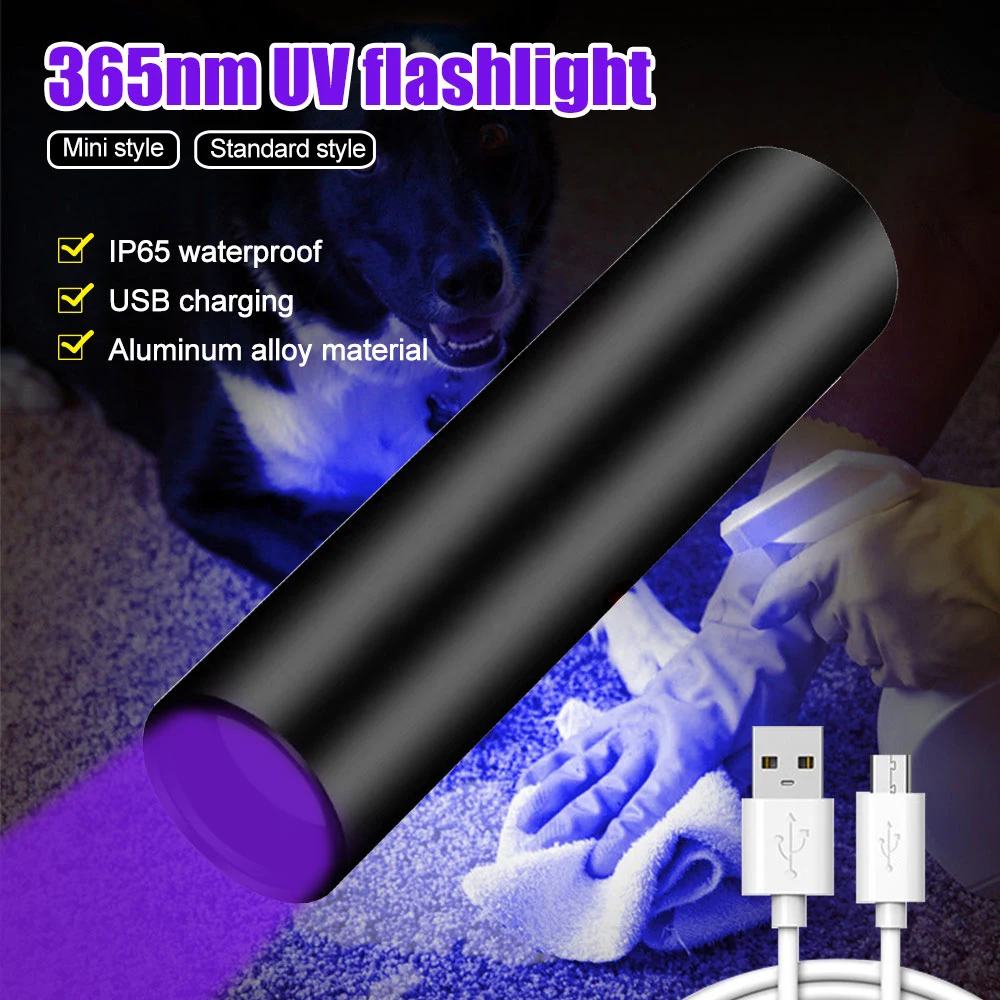 

ZK30 3 Вт мини ультрафиолетовый фонарик нм Ультрафиолетовый USB Перезаряжаемый фиолетовый фонарик ковер детектор мочи домашних животных Catch скорпионы