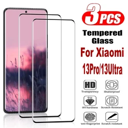 Premium 3D Curved 9H Tempered Glass Screen Protector - Pack of 3 - Tempered glass (For Xiaomi 13 Ultra)