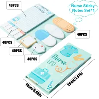 Nurse Sticky Notes Set, 440 Sheets Self-Stick Notes Pads for Nursing Student Essentials Hospital Nurse Supplies Gift 2