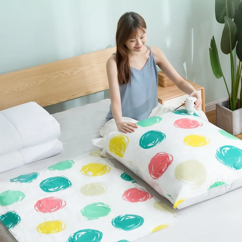 

10PC Vacuum Compression Storage Bags - Specially Designed for Clothes, Quilts Down Jackets and Comforters Organizadores