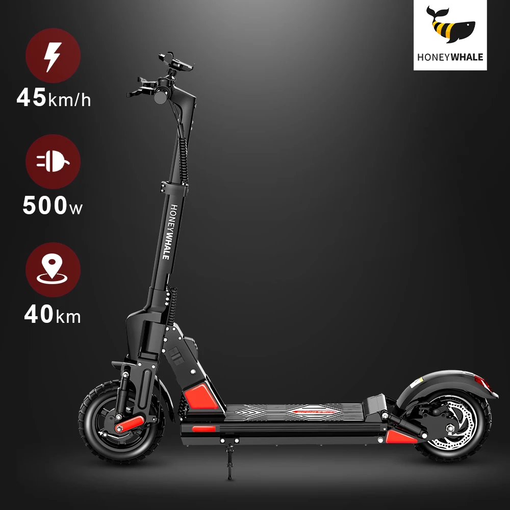 HONEYWHALE C1 Adult Electric Scooter with Seat, 500W Brushless Motor, to Mexico