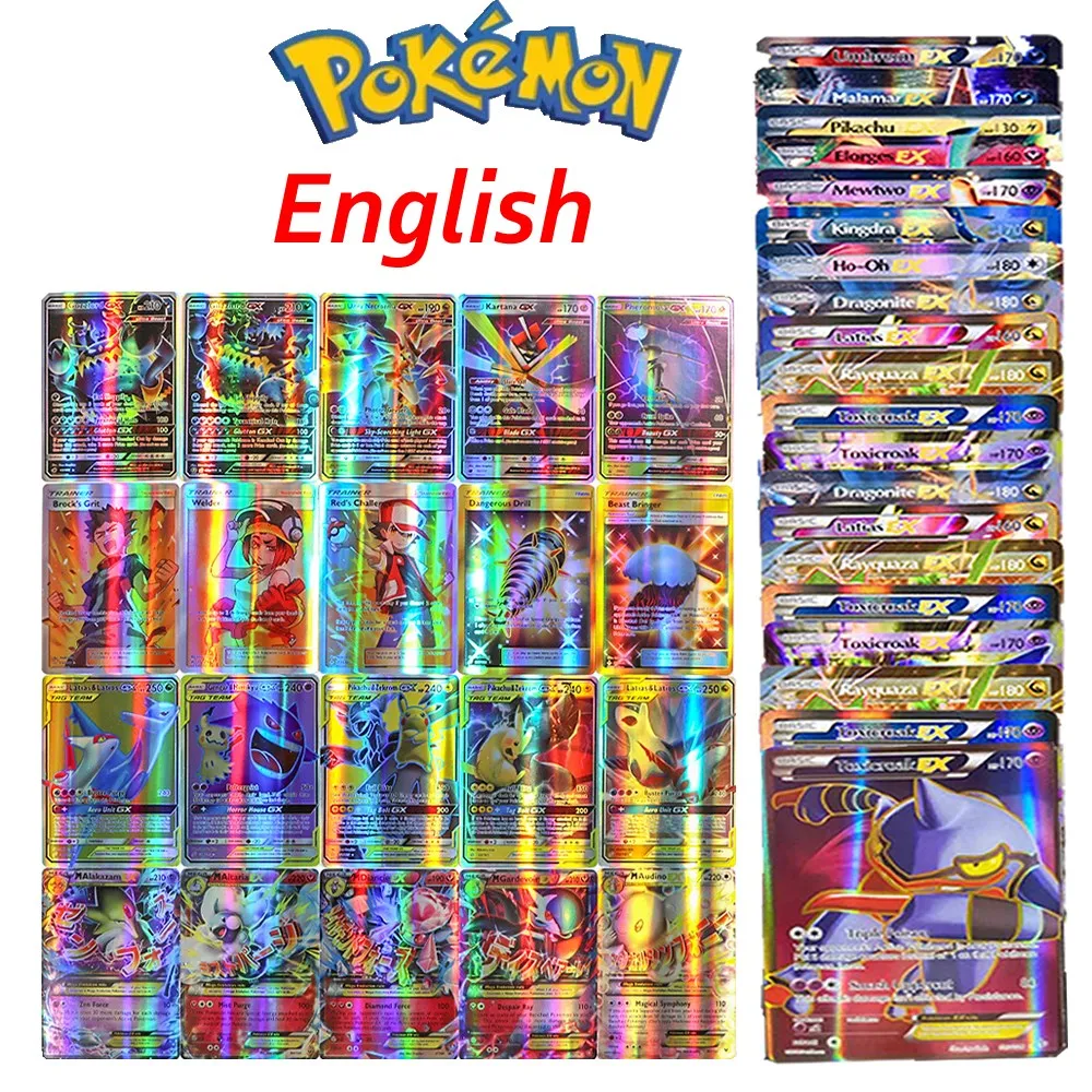Pokemon Shining Card 100 Vmax 200 Gx Best Selling Children Battle Versión  En Inglés Game Tag Team Mega Collection Card60-300pcs - Game Collection  Cards - AliExpress