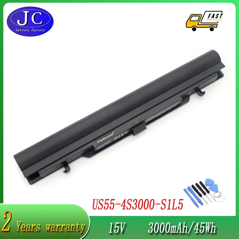 

JCLJF New Original US55-4S3000-S1L5 Battery for Medion Akoya S6212T MD99270 MD 98456 MD98736 S6615T 40046929 15V 3000mAh 45Wh