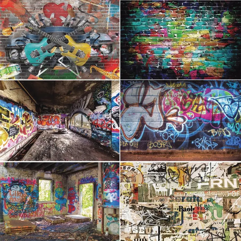 

ZHISUXI Vinyl Custom Photography Backdrops Prop Graffiti Theme Photography Background 200509M-1