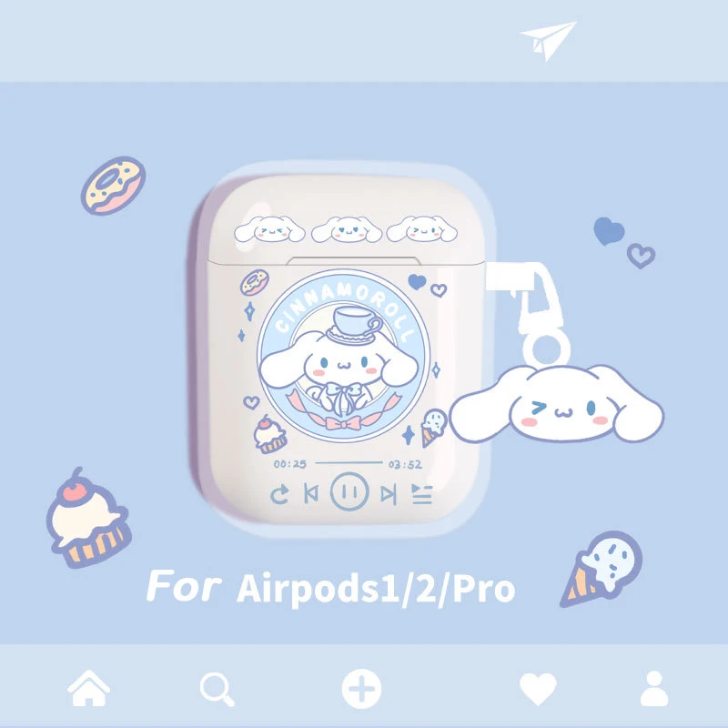 

Kawaii Cinnamoroll Cartoon Airpods Case for Airpods 123 Funda Airpods Pro Case Sweet Wireless Bluetooth Headset Smart Cover Gift