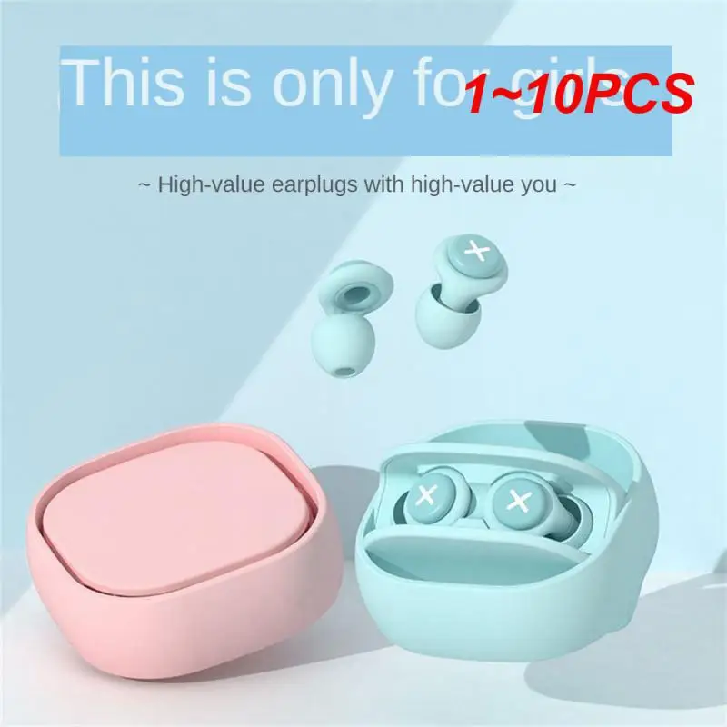 

1~10PCS Earplugs Soundproof Sleeping Ear Plugs Noise Reduction Red Small For Sleep Special Mute Soft Slow Rebound Anti Snore