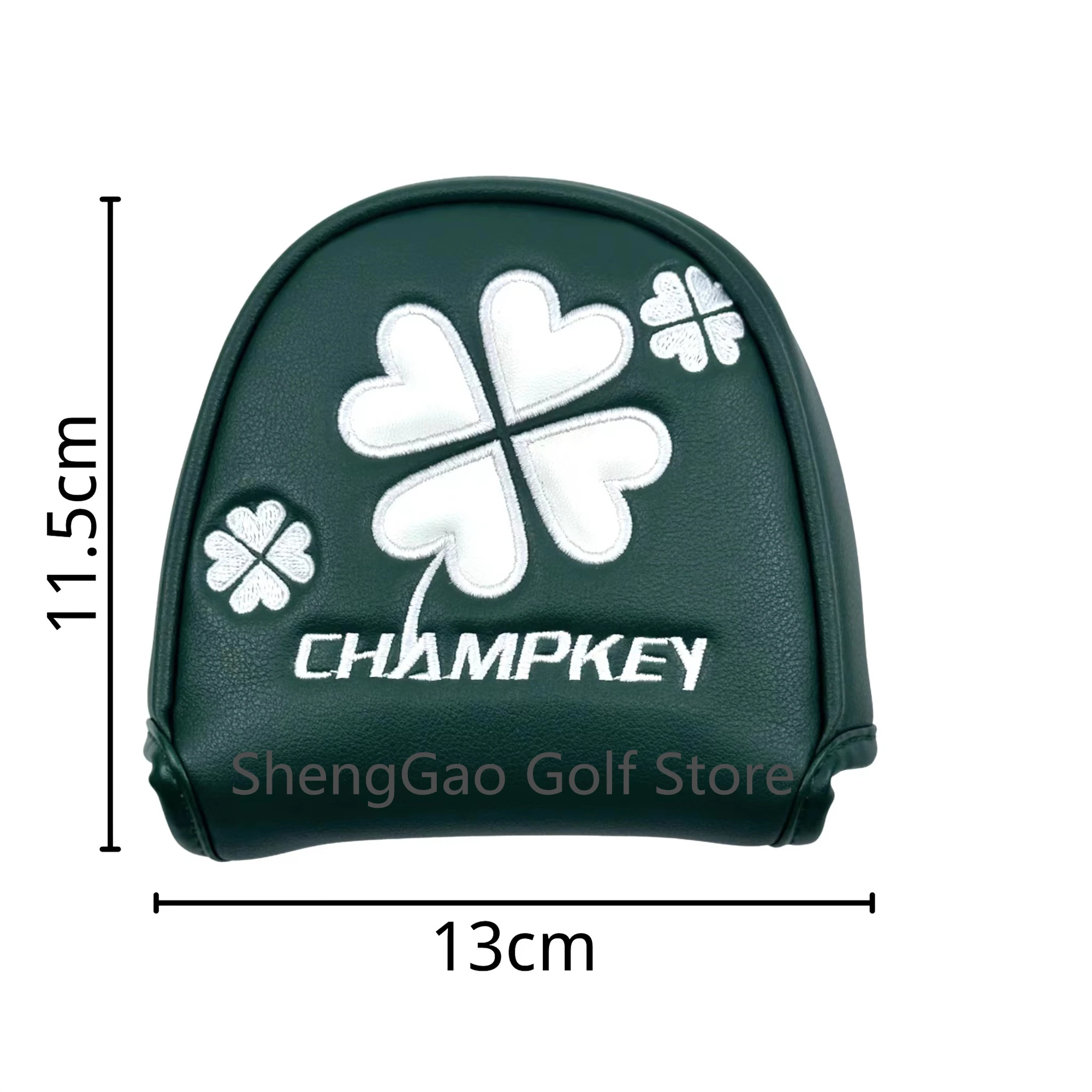 Lucky Clover Pattern Golf Putter Cover - Premium PU Leather with Magnetic Closure