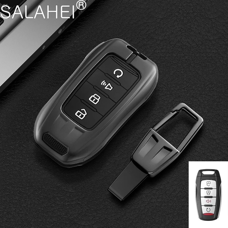 

Zinc Alloy Car Remote Key Case Cover Bag For Great Wall Ower For GWM P Series Pickup 2019 2020 Great Wall POER Truck Accessories