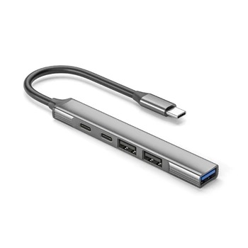 홈 오피스 96BA용 USB 허브 5 in 1 Type C 허브(유형 C 포트 및 USB 2.0 포트 포함)