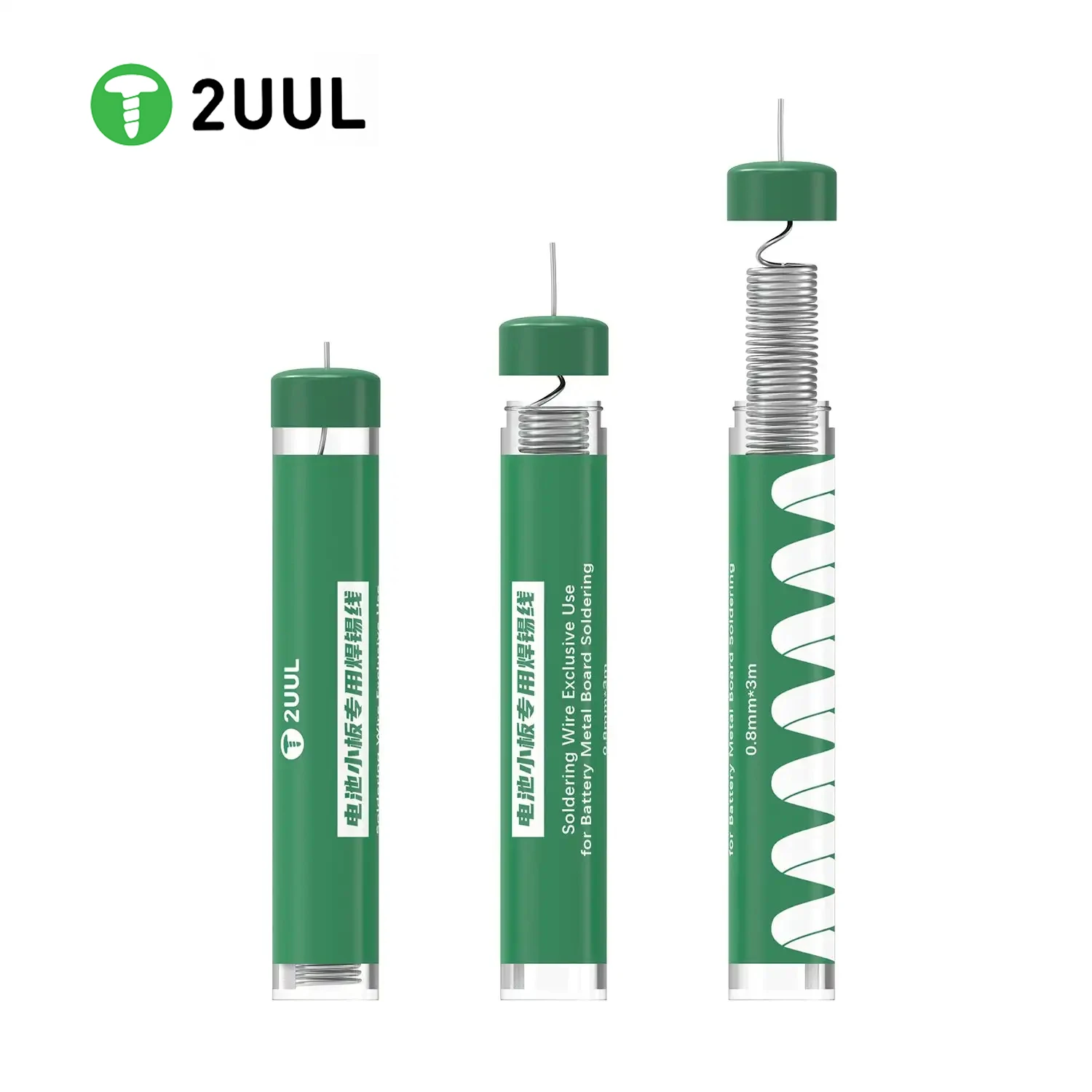 2UUL SC39 0,8mm * 3m Batterie Metall Platte Schweißen Zinn Draht für IPhone Android Handy Batterie reparatur Zinn Draht Werkzeug Set