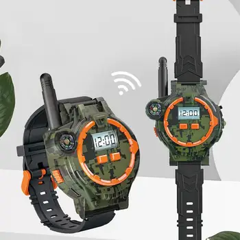 Walkie Talkie Watch Automatic Sleep Interactive Interphone Toy Green Walkie Talkies Watch For Park Travel Camping Adventures 3