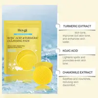 40/50pcs Kojic Acid Turmeric Cleansing Pads Curcuma Longa Root Facial Sponges Exfoliating Pads Daily Cleansing Skin Care Product 2