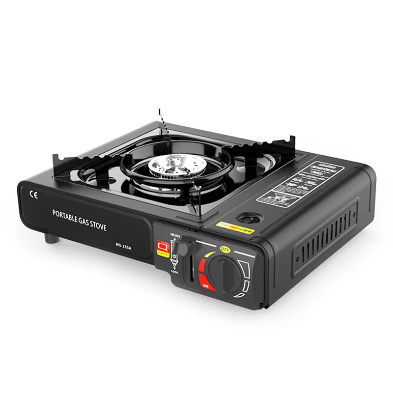 Camping Stove Outdoor Cooking Burner Portable Gas Stove Hiking Trekking Picnic Party Boiler Cassette Stove（No Gas Tank）