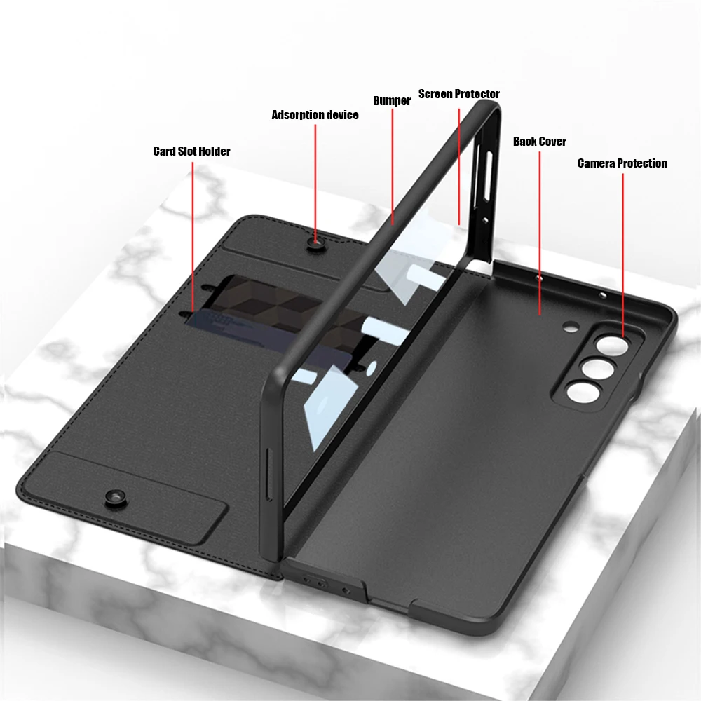 Mit S Pen Card Slot Halter Für Samsung Galaxy Z Fold 5 5G Kamera Bildschirm Schutz Stoßfest Telefon Fall coque Fundas_voghion.com
