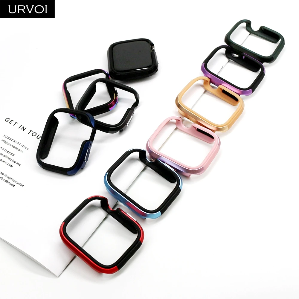 URVOI Anti-Shock Apple Watch Case - Premium TPU & Aluminum Alloy Protective Cover in Vibrant Colors