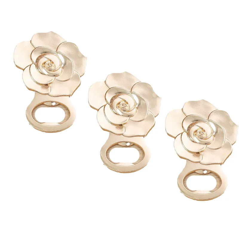 Zinc Alloy Rose Beer Bottle Opener for Wedding Party