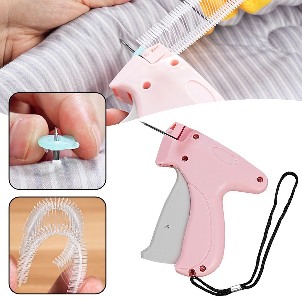Clothing Quilt Fixer Buckles Glue Needles Portable Tag Gun Set Household Sturdy Blankets Fastener For Garment Bed Clothing Label Gun Garment Label Gun Label Gun Clothing Tagging Gun