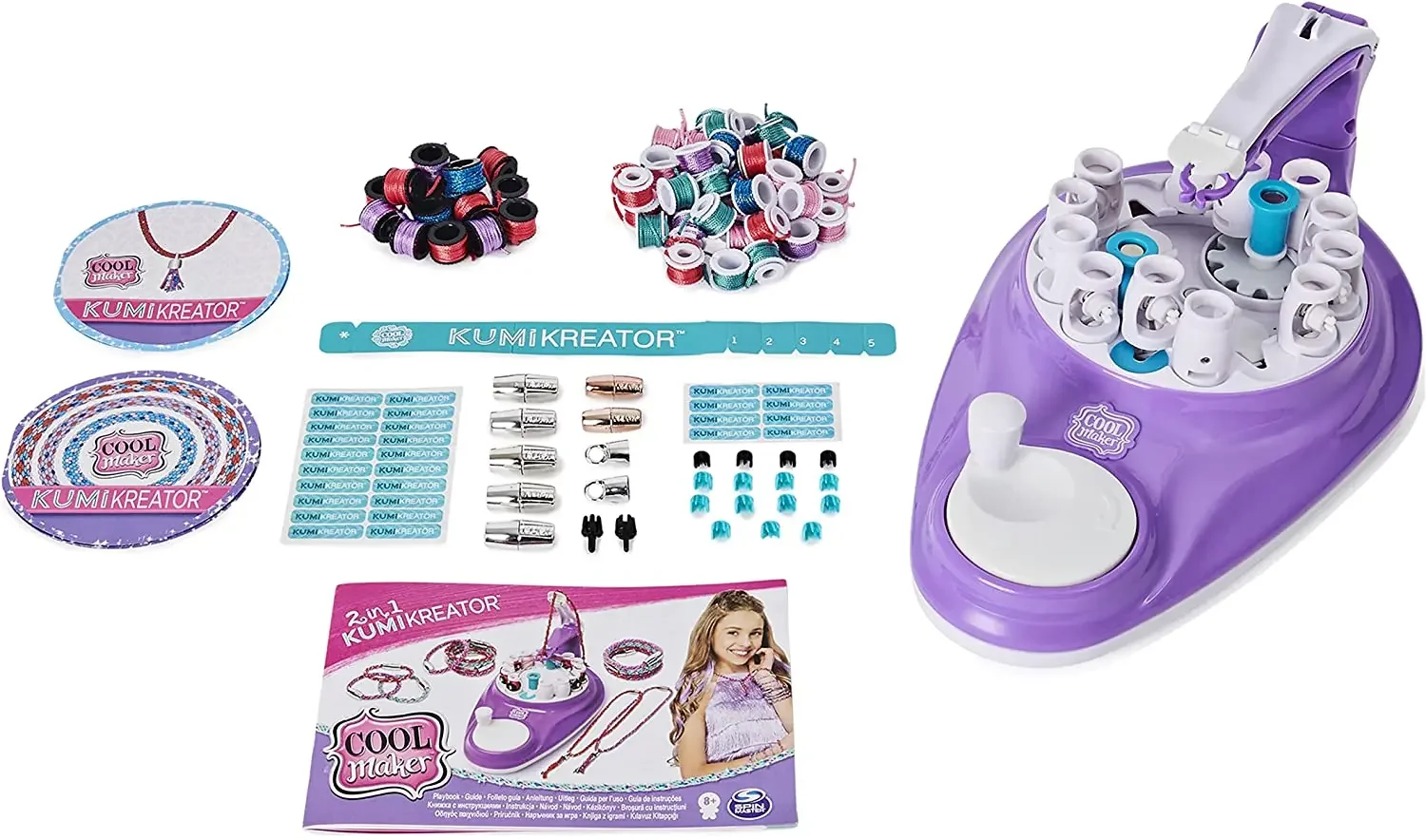 Cool Maker 2-in-1 KumiKreator Necklace & Friendship Bracelet Maker Activity Children's Toy Girl Hair Extension Maker Fashion Toy 3