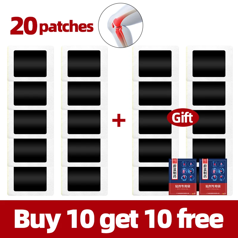 

20 шт., пластыри от боли в коленях, при артрите и артрите