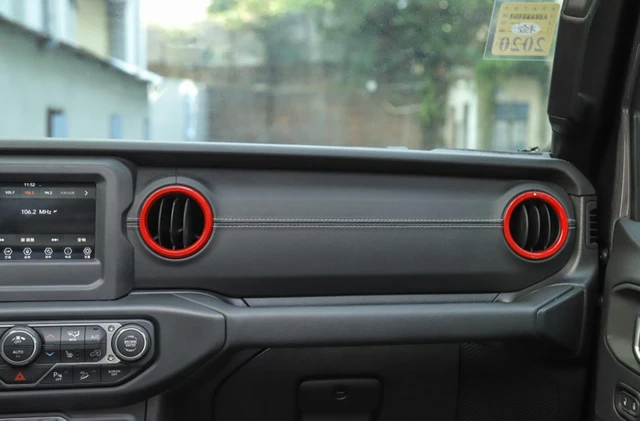 Copertura Trim Portabicchieri Per Jeep Wrangler JL E Gladiator JT 2018-2023 - Accessorio Interni In Argento - Foto 8