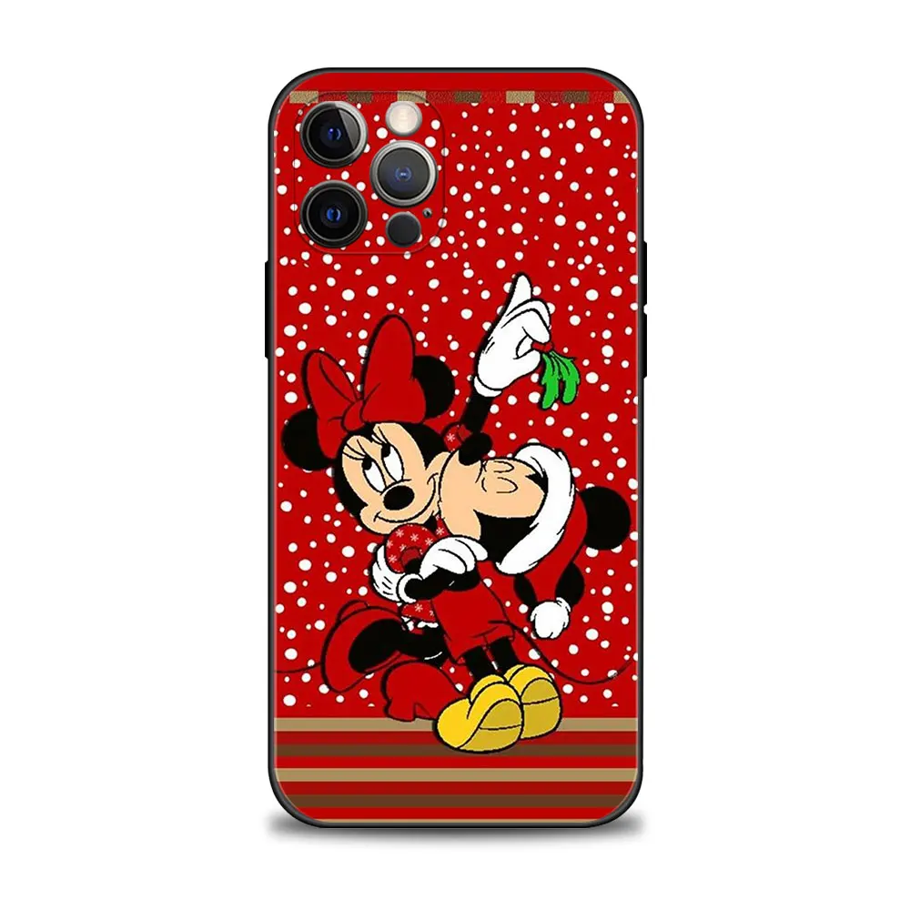 thumbnail image 1 of Phone Case For Apple iPhone 14 13 12 11 Pro Max 13 12 Mini XS Max XR X 8 Plus Disney Merry Christmas Mickey Minnie, 1 of 5