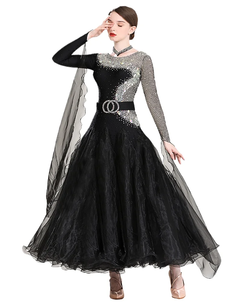 Woman Modern Dance Dress Ballroom Dance Competition Waltz Performance Clothes Ballroom Dress TM8232