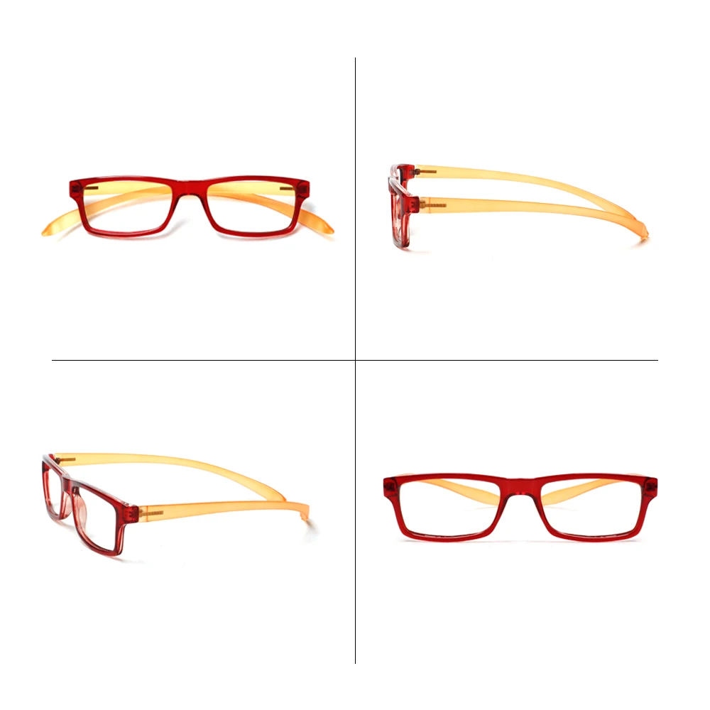 TUREZING Rectangular Reading Glasses for Women Soft Temples Hanging Neck Design Comfortable HD Clear Lens Prescription Eyewear 3