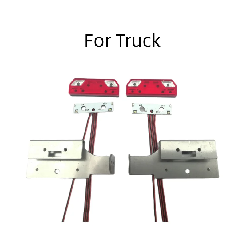Metal LED tail light  stern lamp For 1/14 Tamiya RC Truck car ACTROS 3363 1851 AROCS 3348 MAN TGX 56360 diy parts 3