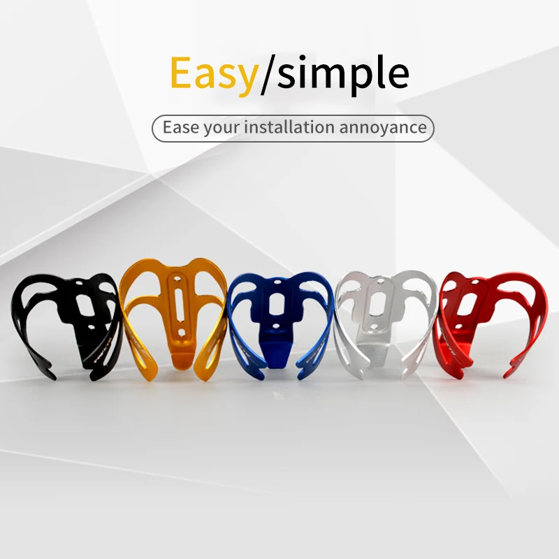 Universal Bike Bottle Cage Aluminum Alloy Water Cup Holder Folding Bicycle Kettle Bracket Cycling Accessory Gold