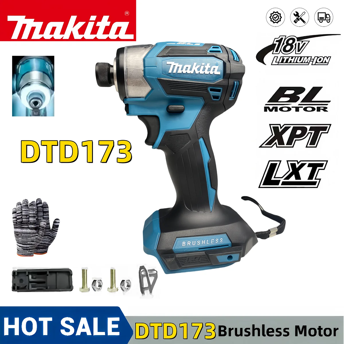 Makita DTD173 Electric Drill Tools Cordless Screwdriver Drill Ce Screw Wireless Drills Power Tool Construction Rechargeable Set maocsse electric screwdriver wrench dtd173 brushless furadeira sem fio profissional 충전드릴 전동드릴suitable for makita 18vbattery tool