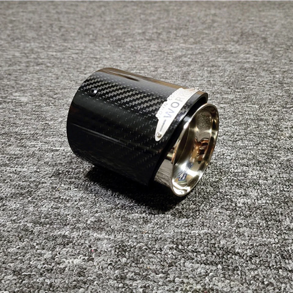 1 PC Forged Polished Black Carbon Exhaust Tip Tips, For Mini - Foto 5